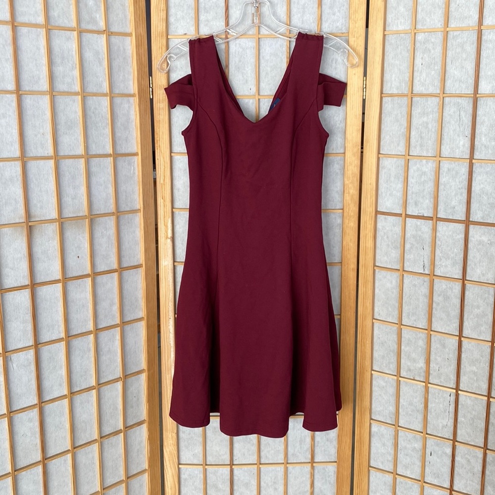 Burgundy Skater Dress